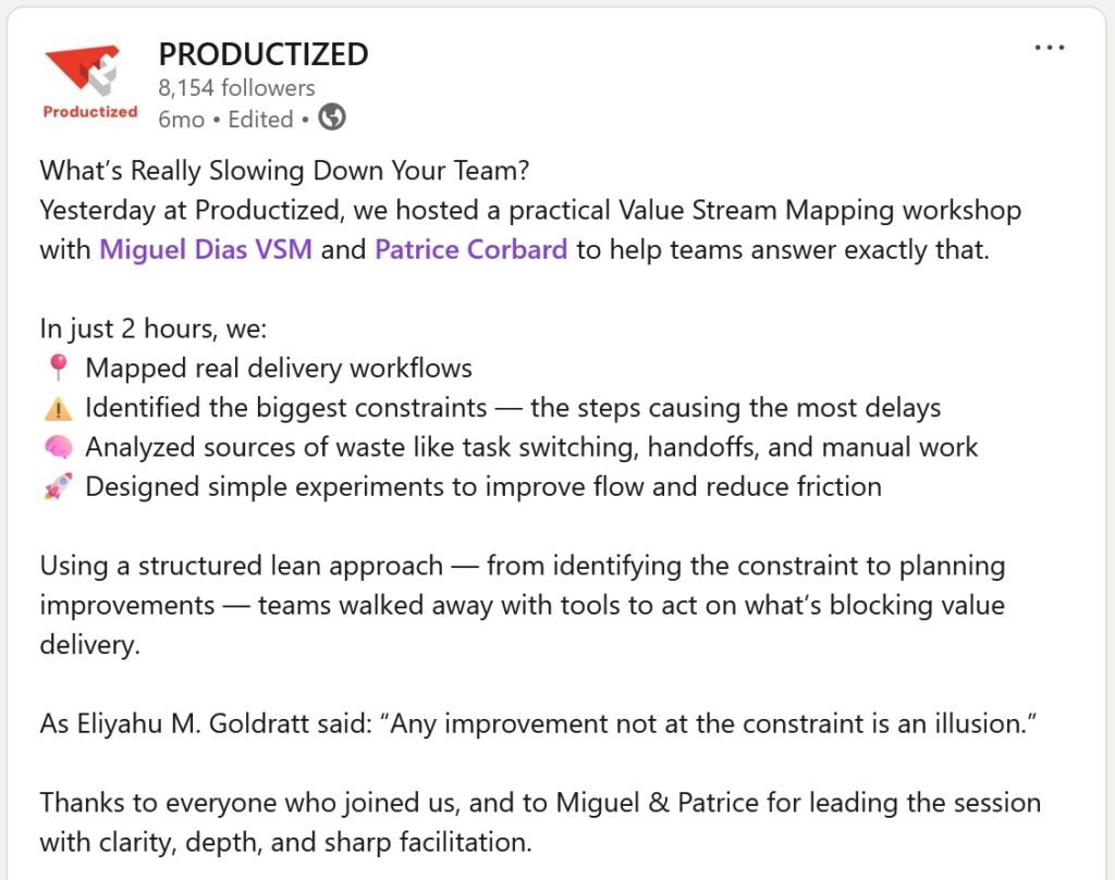 Hands-on VSM Workshop